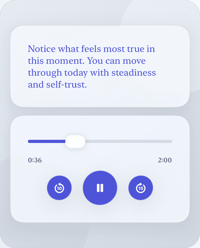 Meditation player feature preview