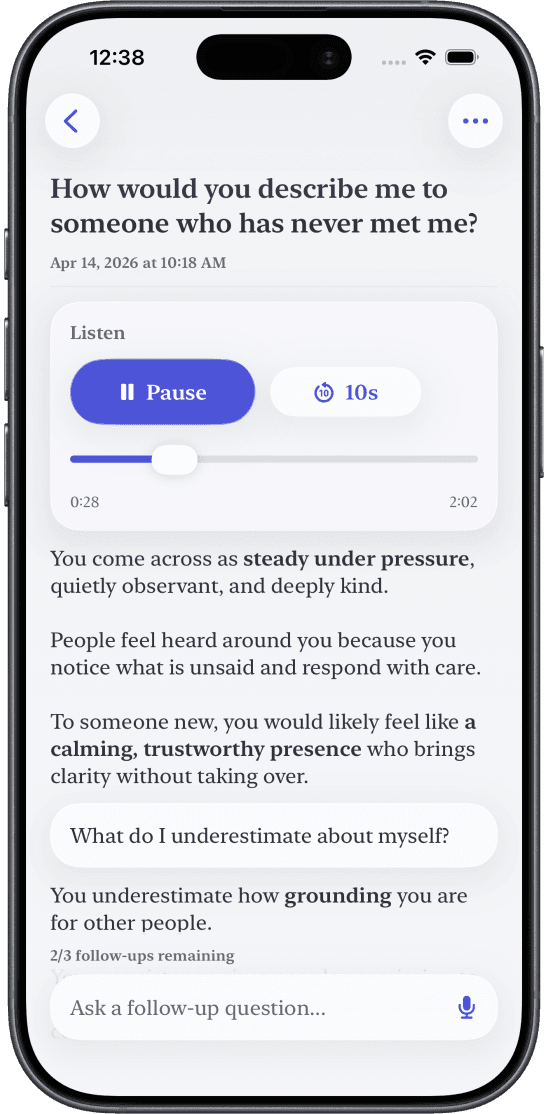 Ask your Entries iPhone overview