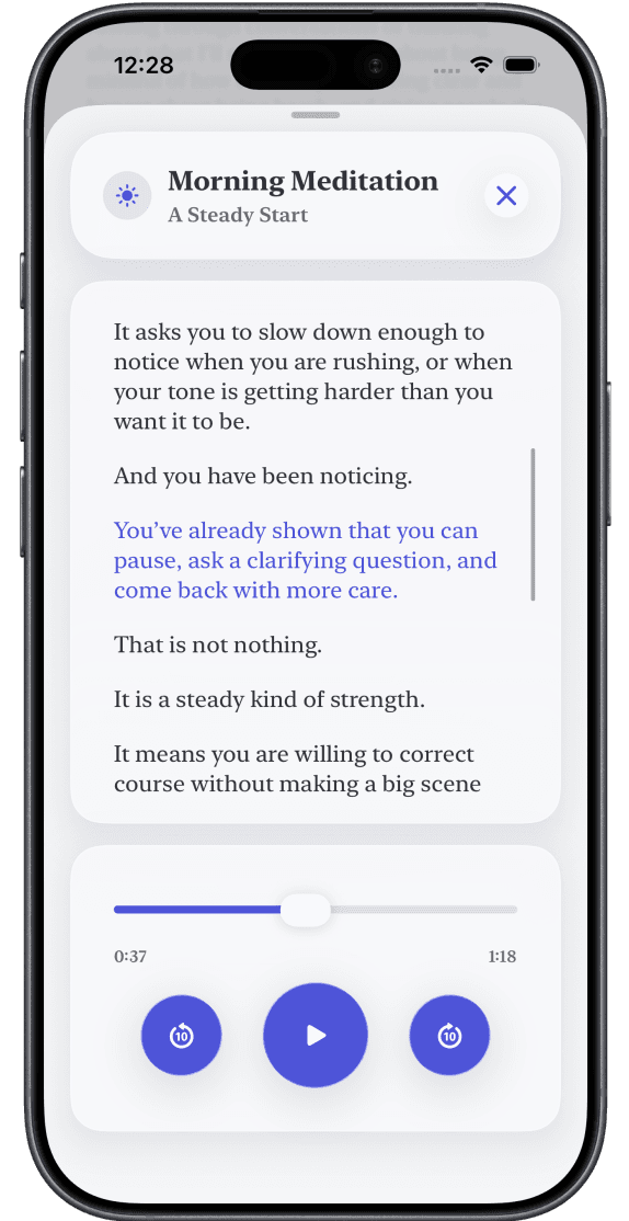 Meditation on your Thoughts iPhone overview